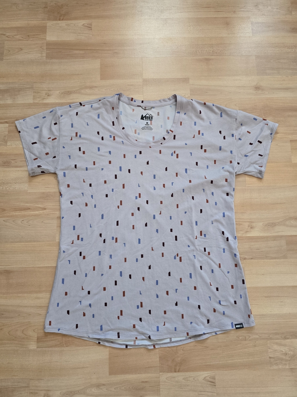 REI Womens Sahara Hiking Tshirt - Shadow Geo Lilac Tint - M
